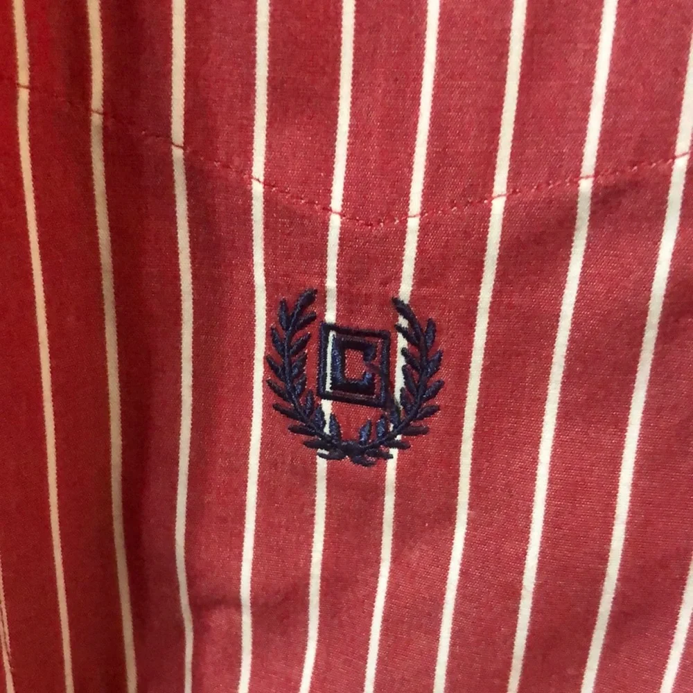 Chaps‎ Red and White Casual Button Down Shirt